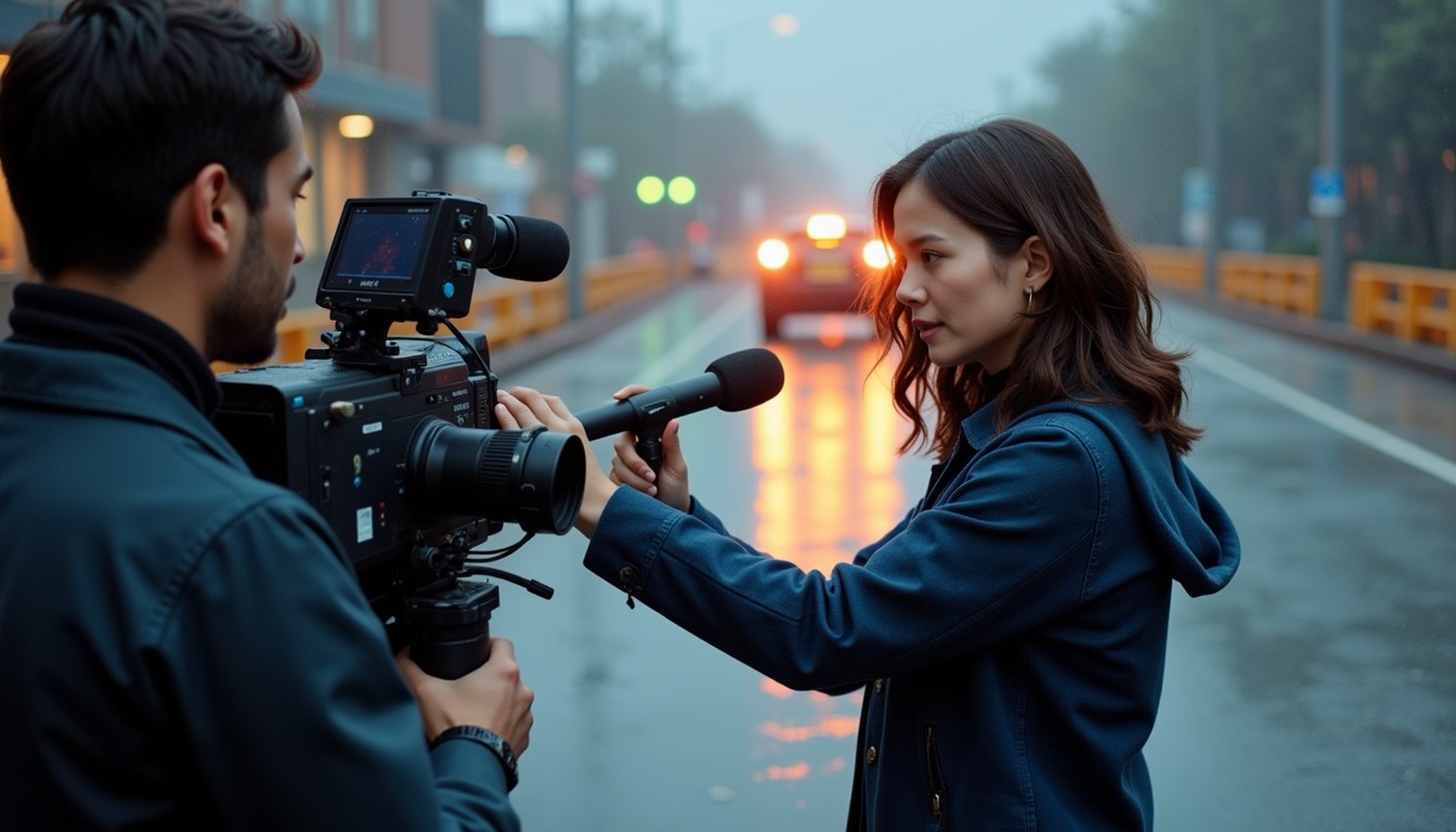 image of financial news broadcast