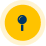 Blue map location pin icon on a round yellow background.