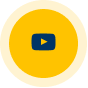 Blue YouTube play button icon centered on a yellow circular background.