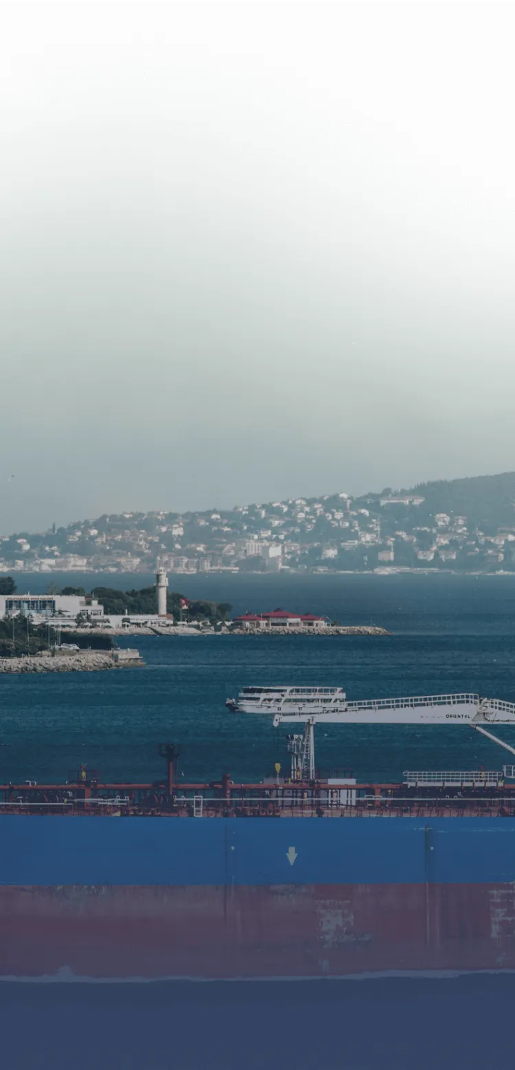 Large cargo ship at sea representing Medresq maritime and offshore medical support