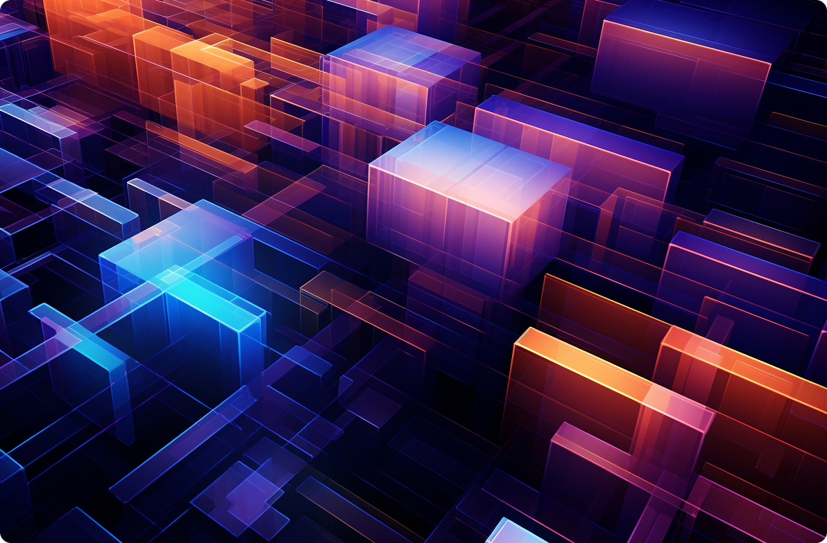 An abstract image of a group of cubes.