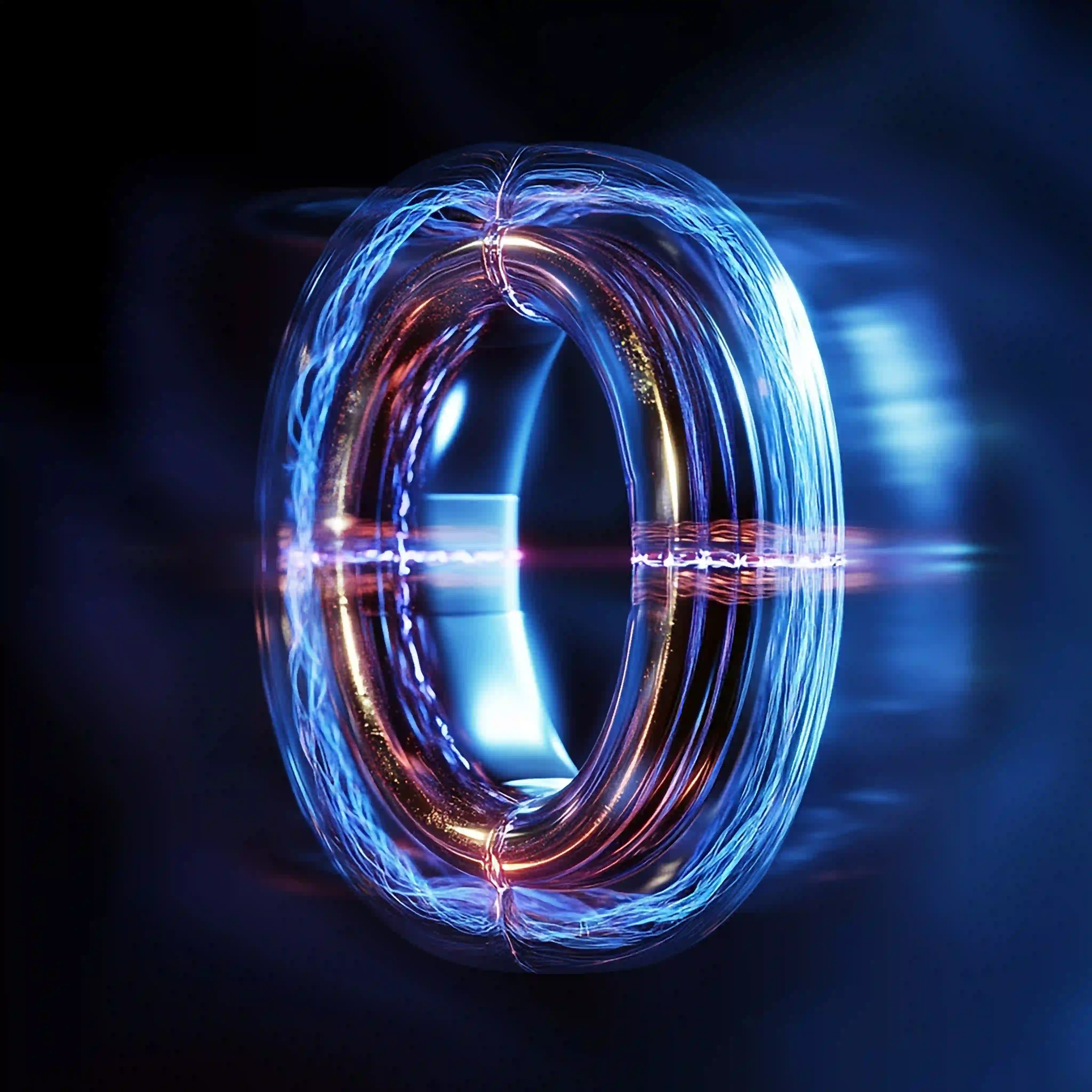 A circular object is shown in the middle of a blurry image.