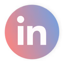 The LinkedIn Icon on a purple and blue gradient background
