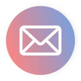 An email Icon on a purple and blue gradient background