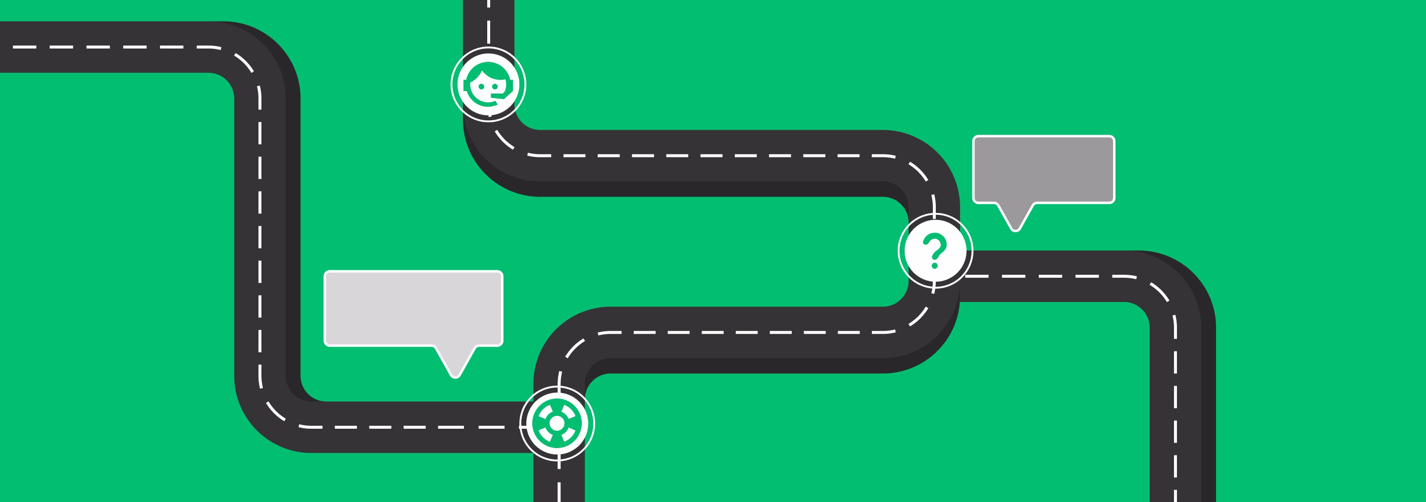 Cover of Roads intersecting with support icons