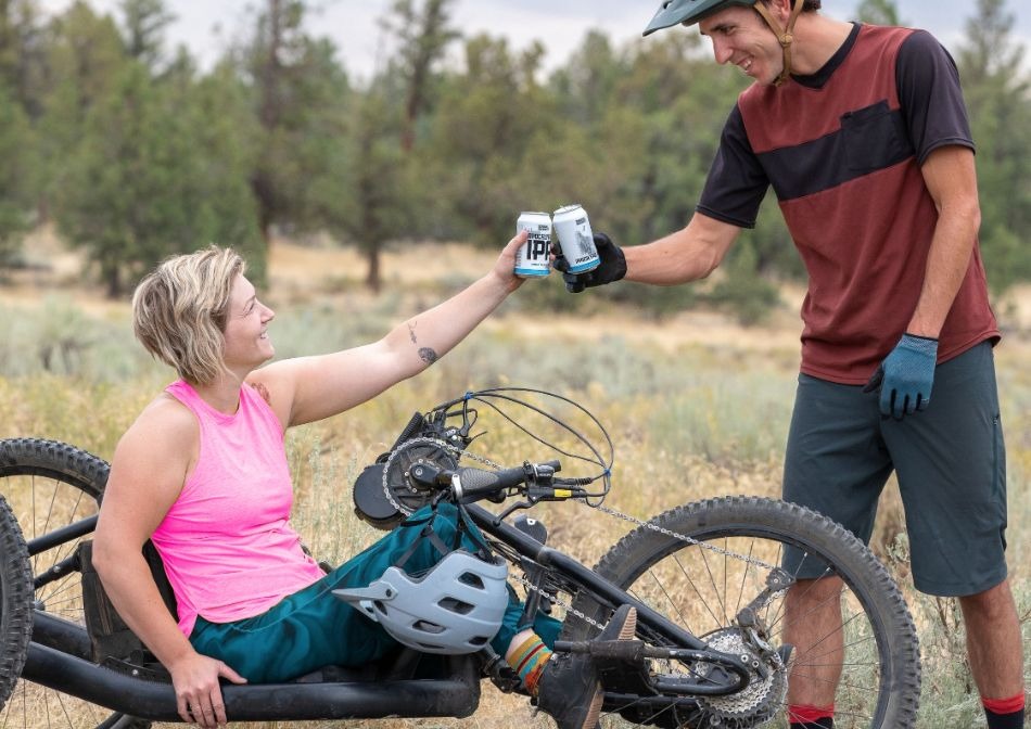 Person with disability on bike