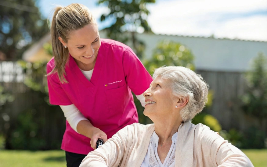 Nurse Next Door caregiver providing home care