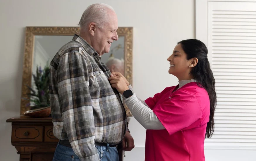 Nurse Next Door caregiver providing personal care at home