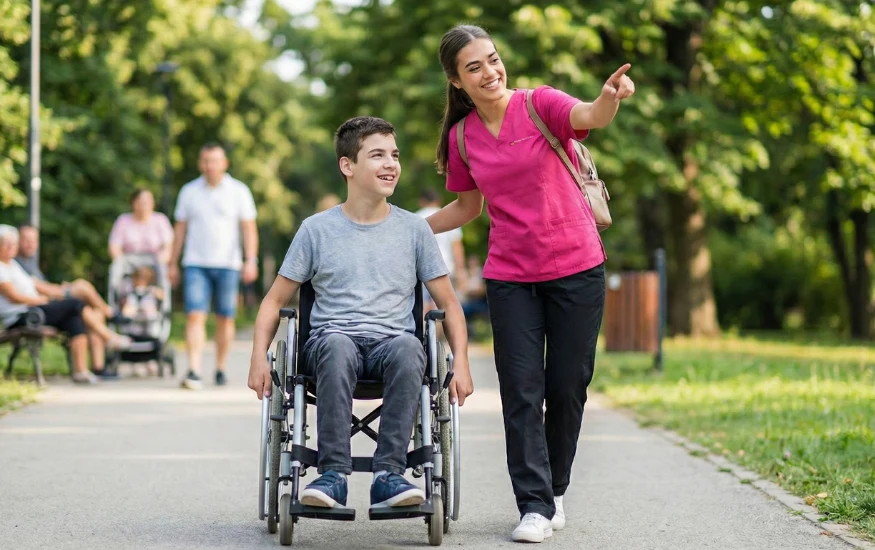 Nurse Next Door caregiver providing NDIS disability support