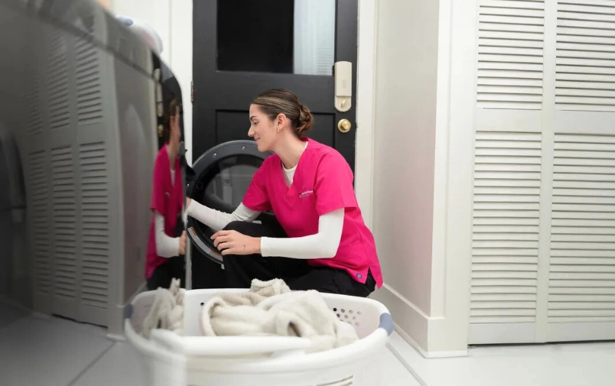 Nurse Next Door caregiver supporting a client at home
