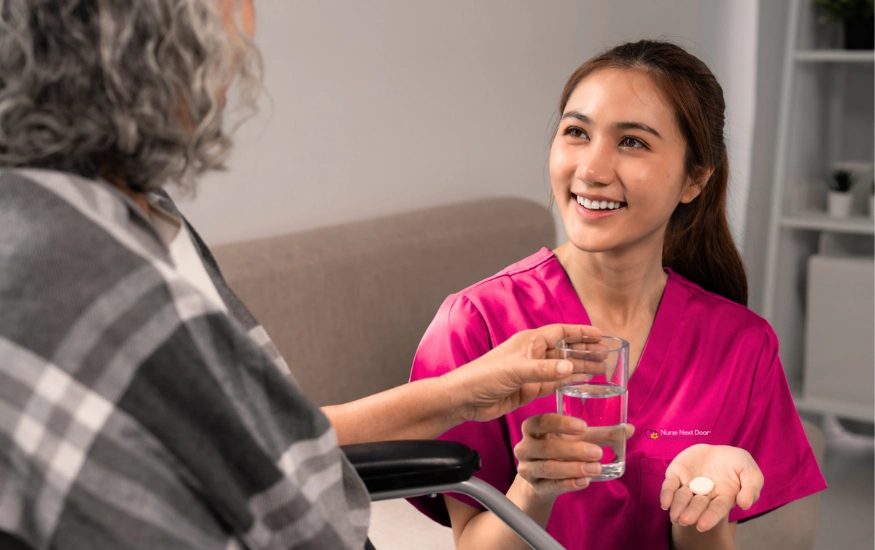 Nurse Next Door nurse providing medication management at home