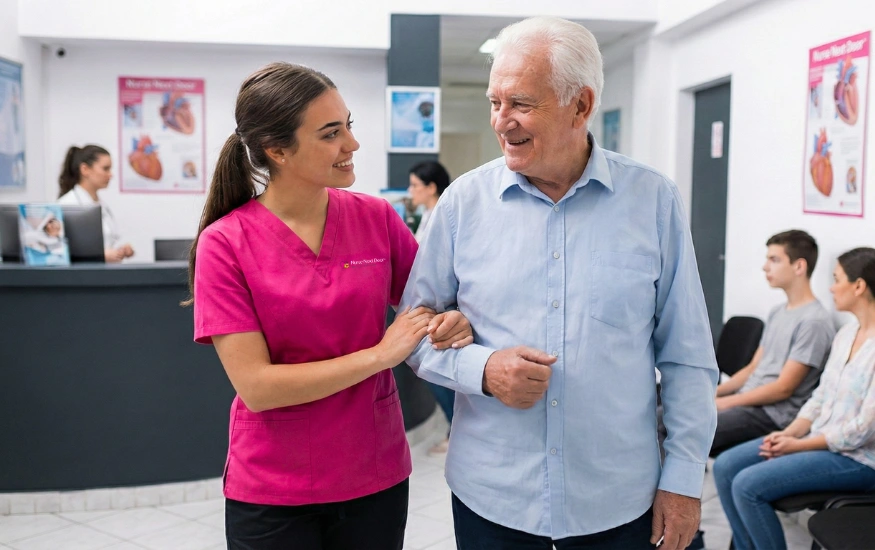 Nurse Next Door caregiver supporting community access and social participation