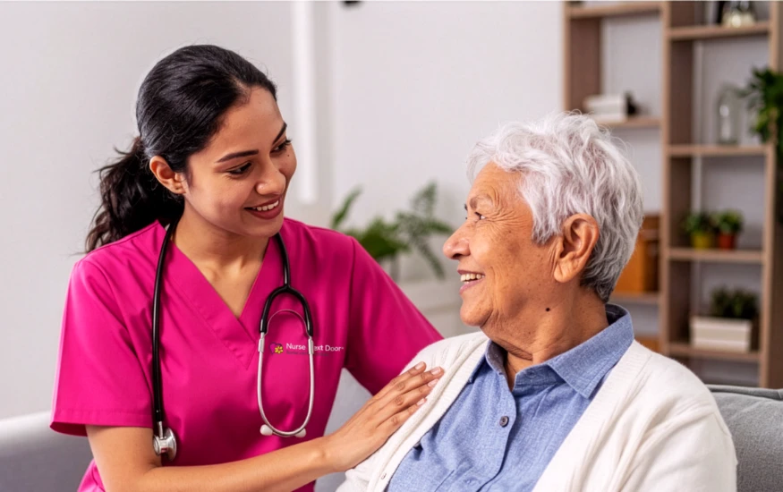 Nurse Next Door nurse providing care management and planning
