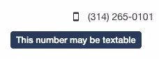 number may be textable example