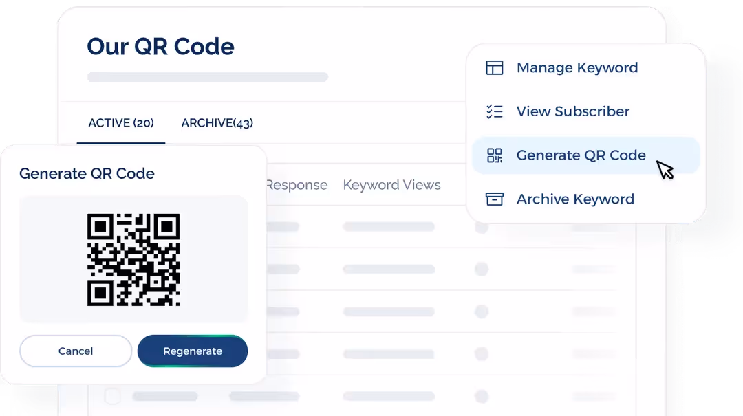 textus opt-in qr code