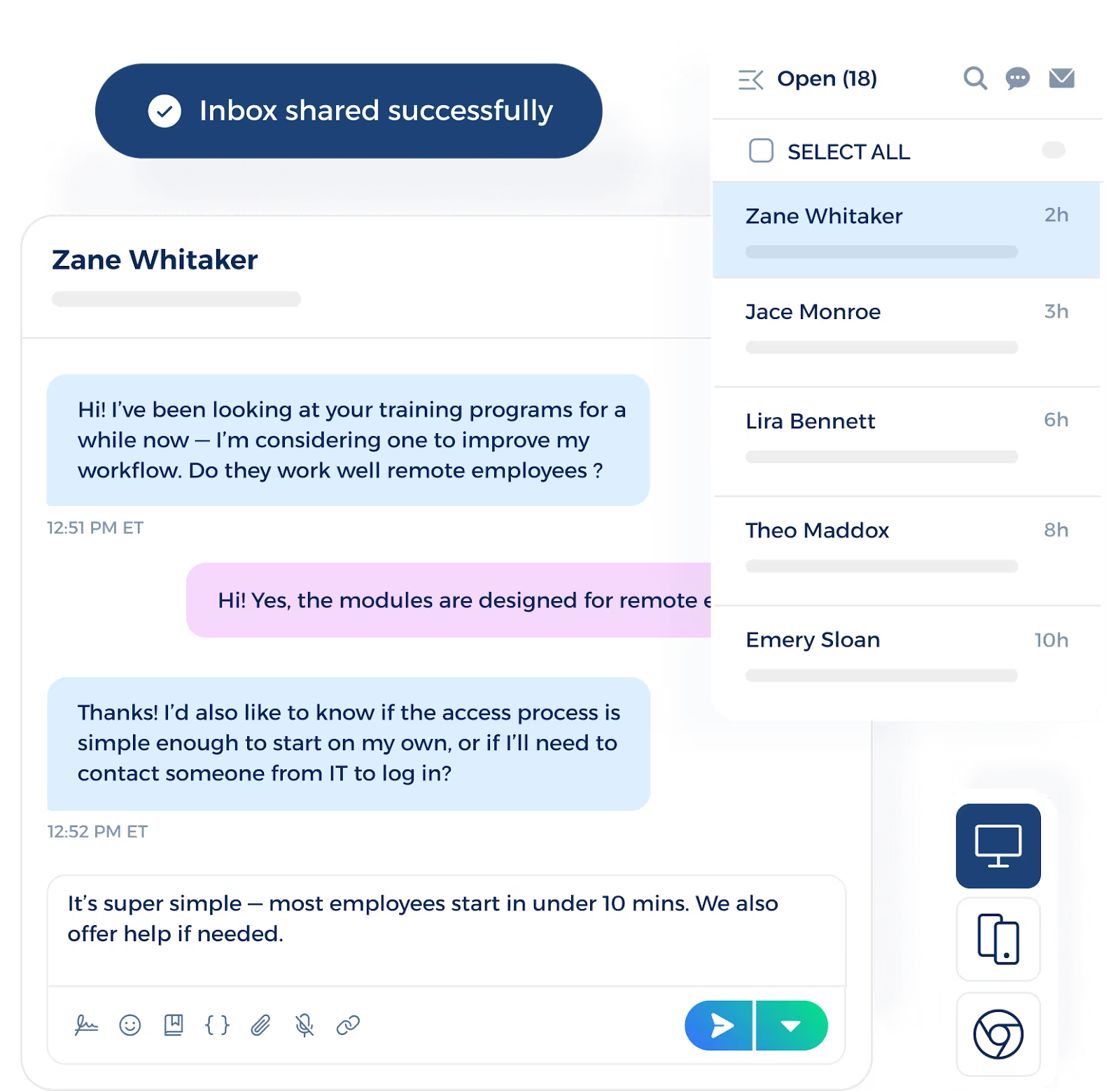 textus shared inboxes