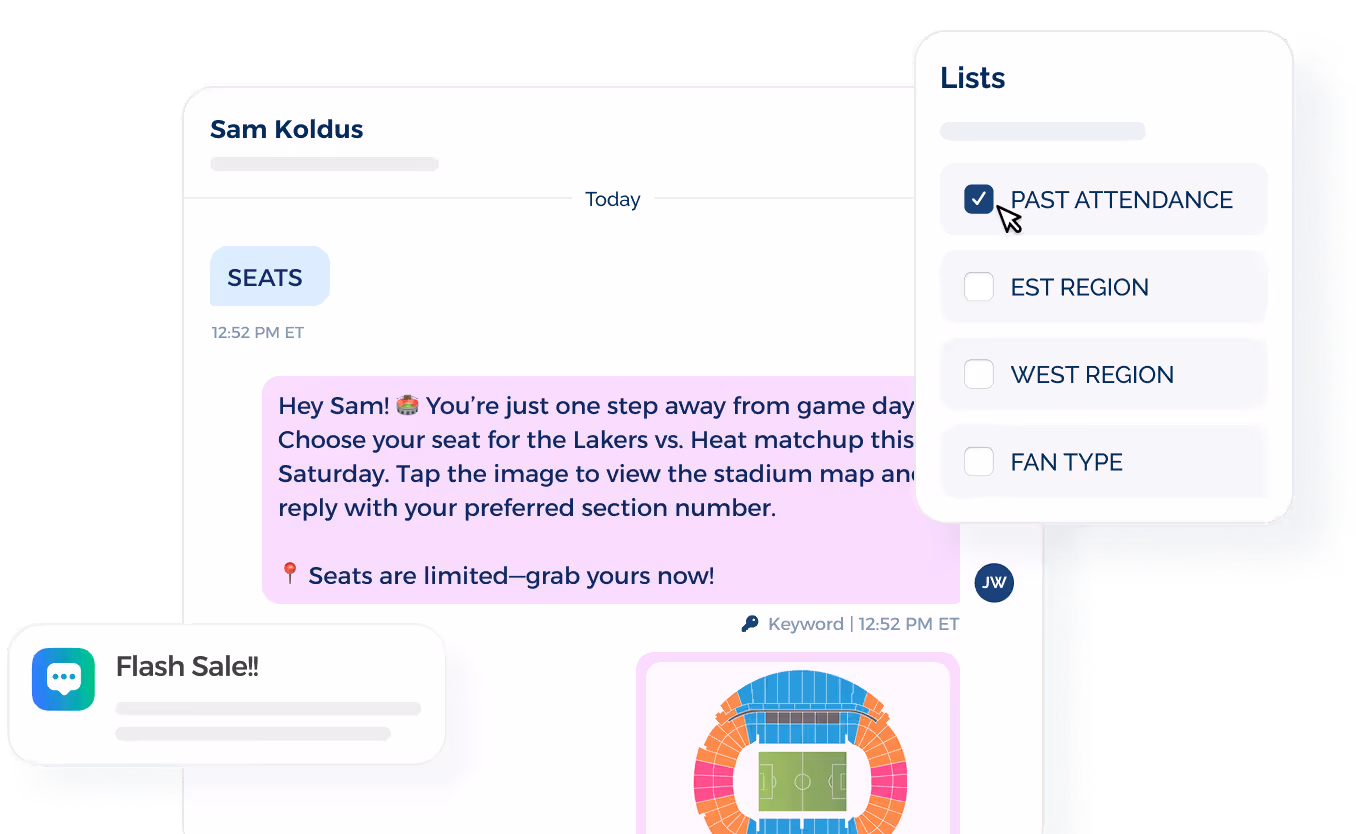 sports sales message