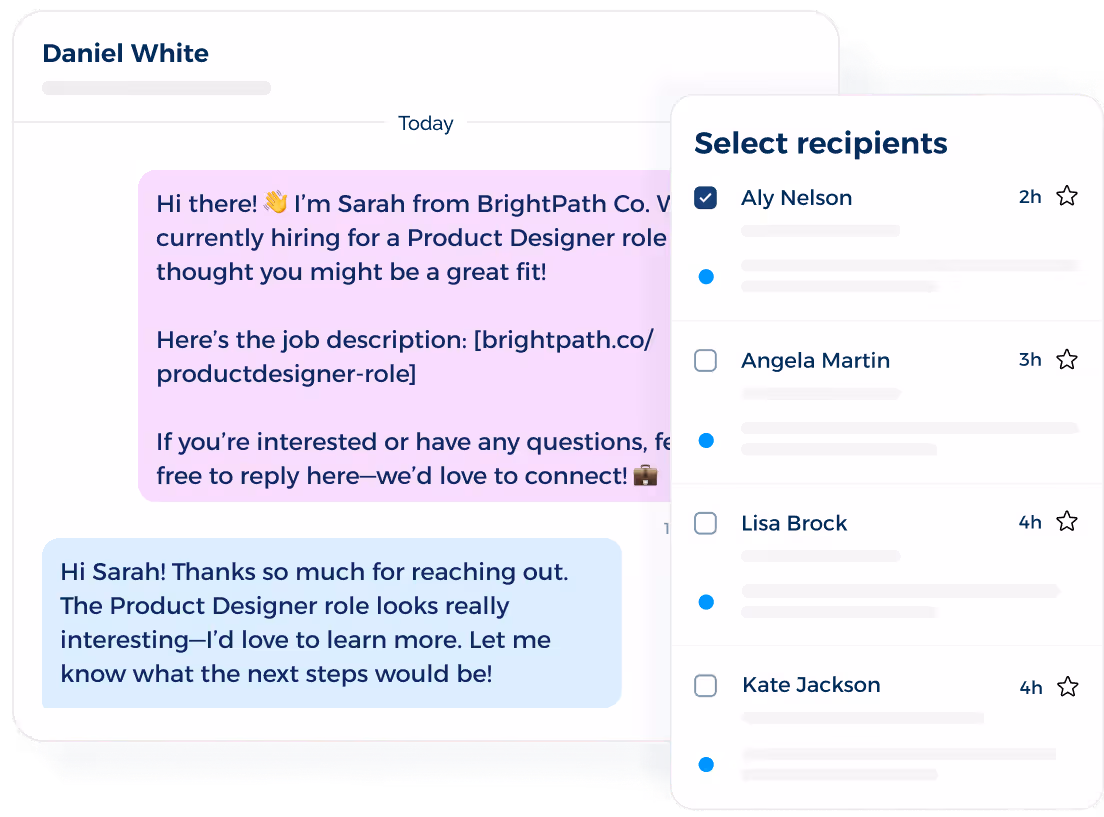 recruiting text messaging with textus