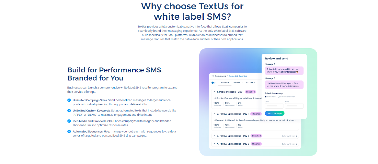 white label solution with textus