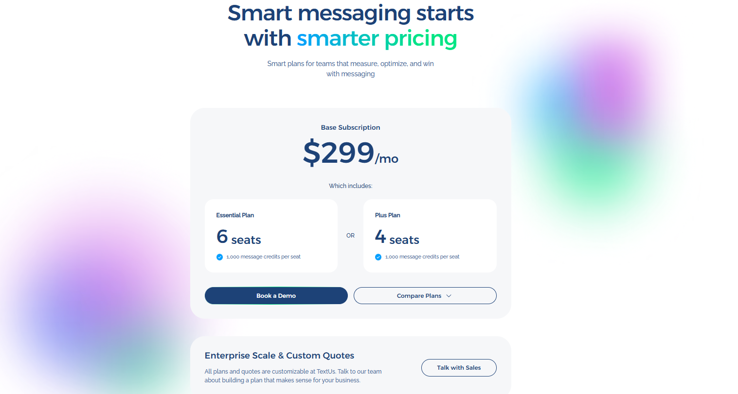 TextUs pricing