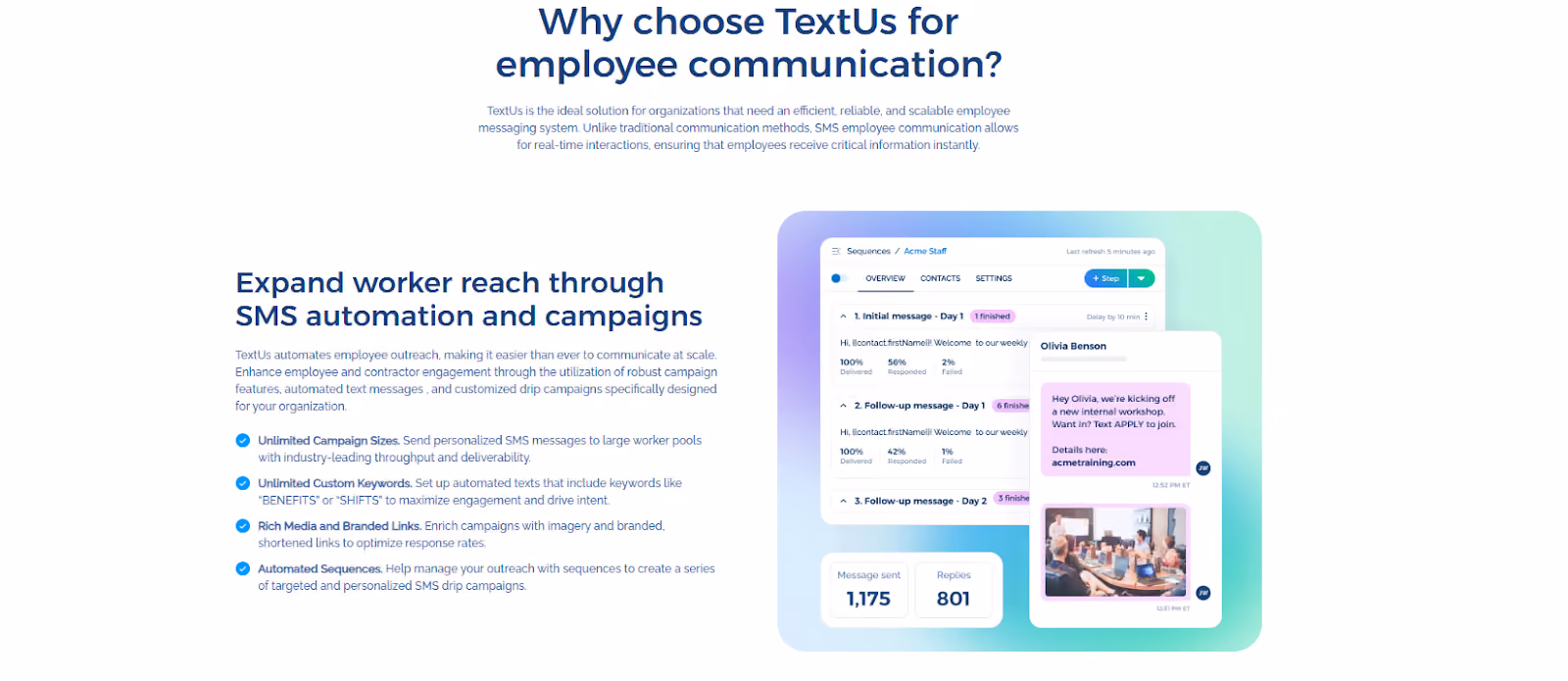 Why companies choose TextUs