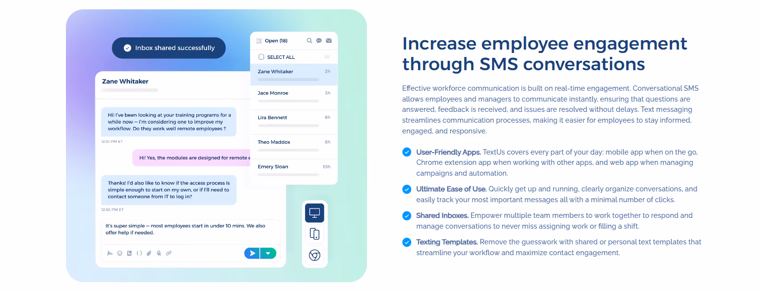 How SMS improves employee engagement