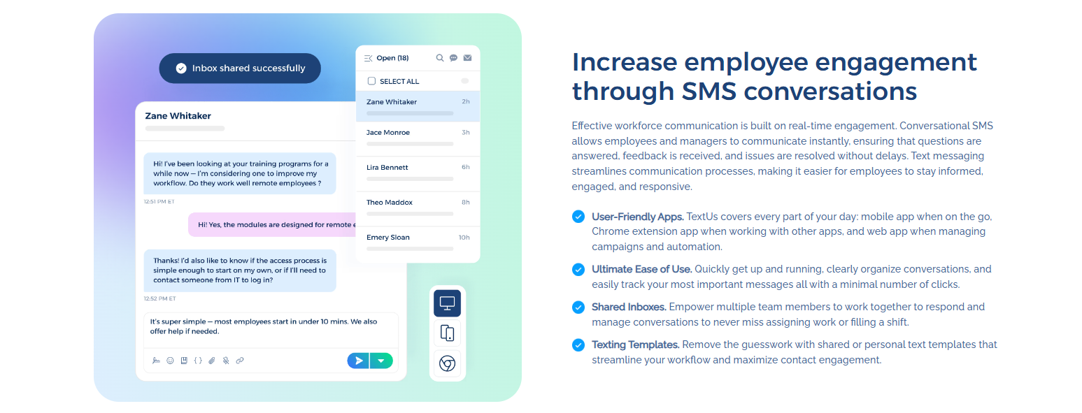 How SMS improves employee engagement