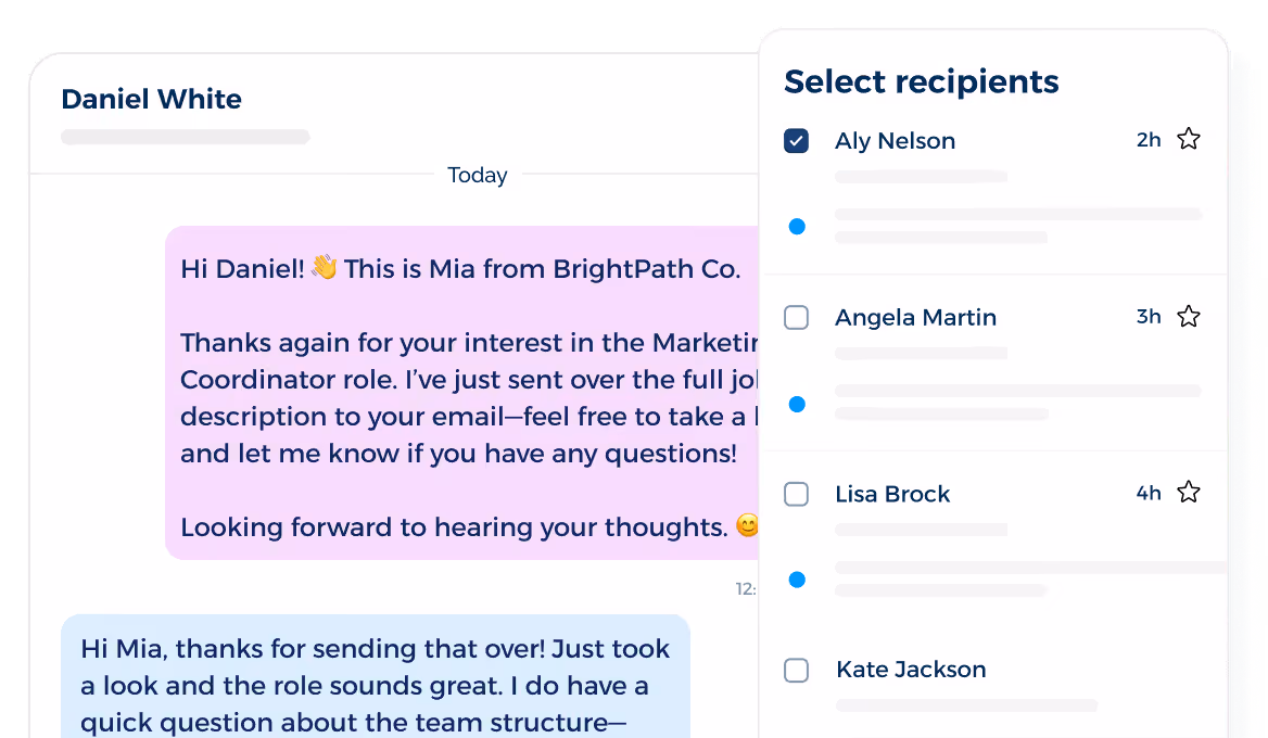 interview scheduling messages
