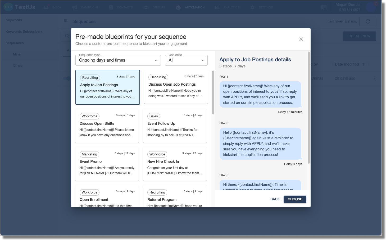 Automated drip campaigns