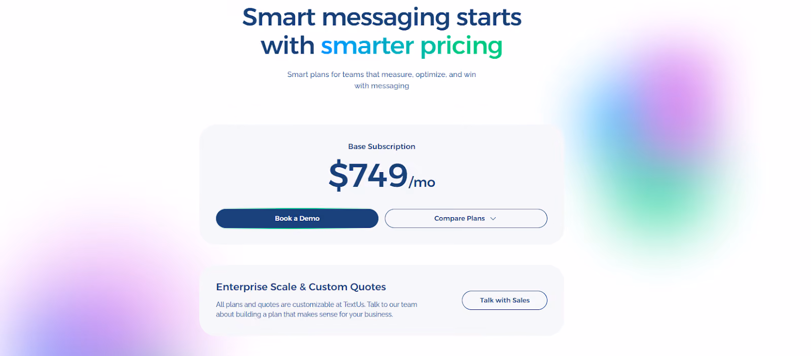 TextUs pricing