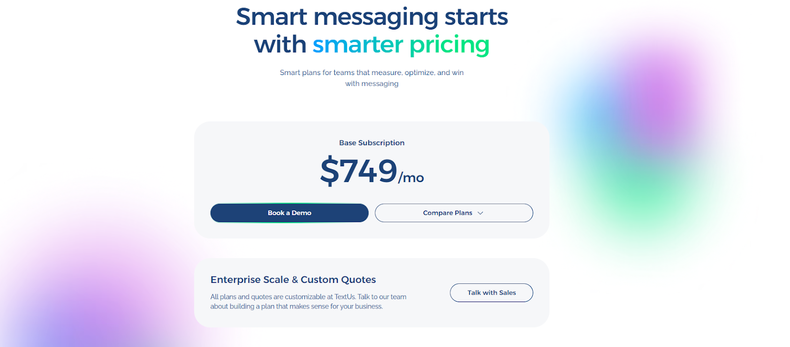 TextUs pricing