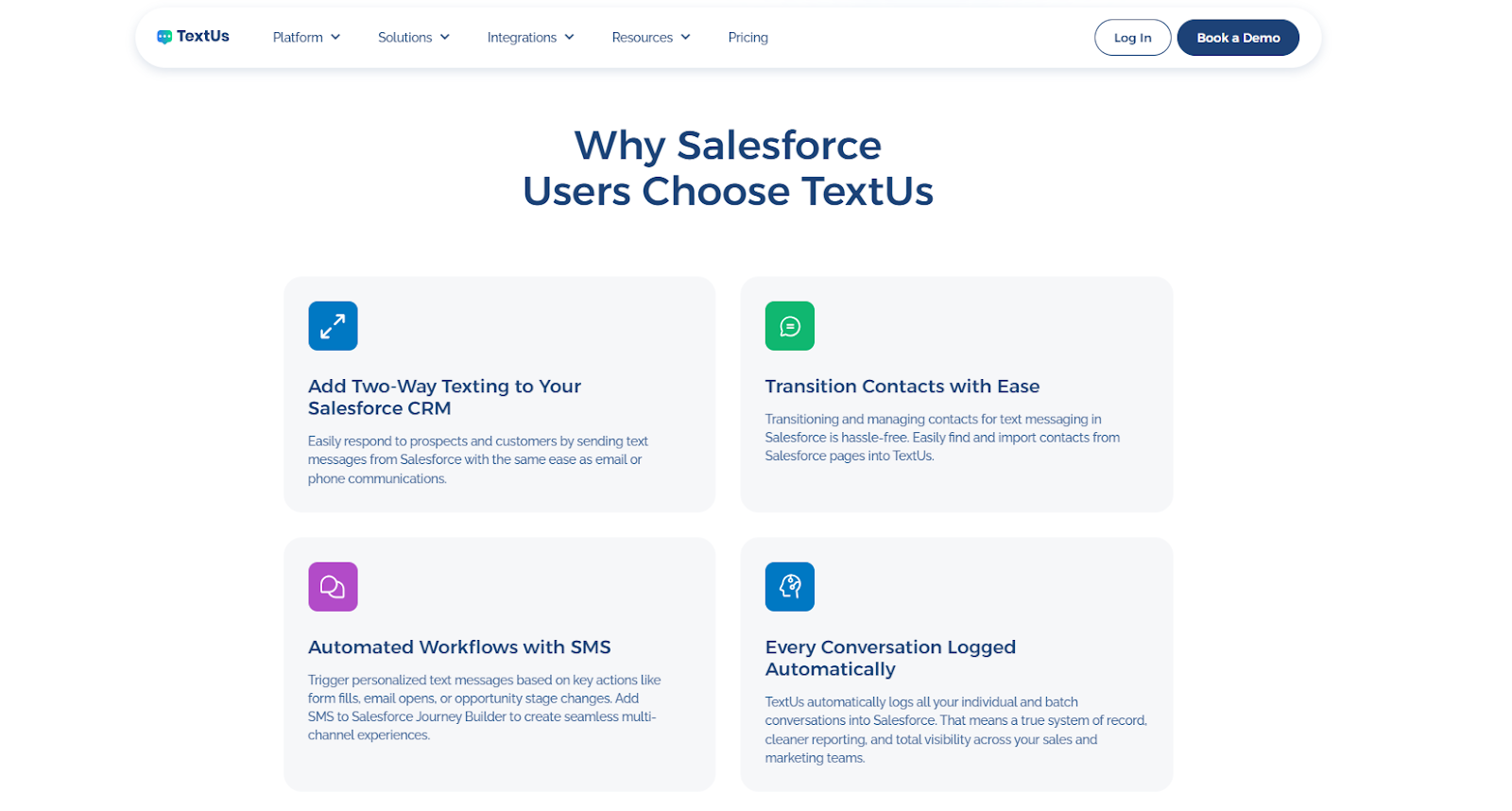 TextUs Salesforce integration