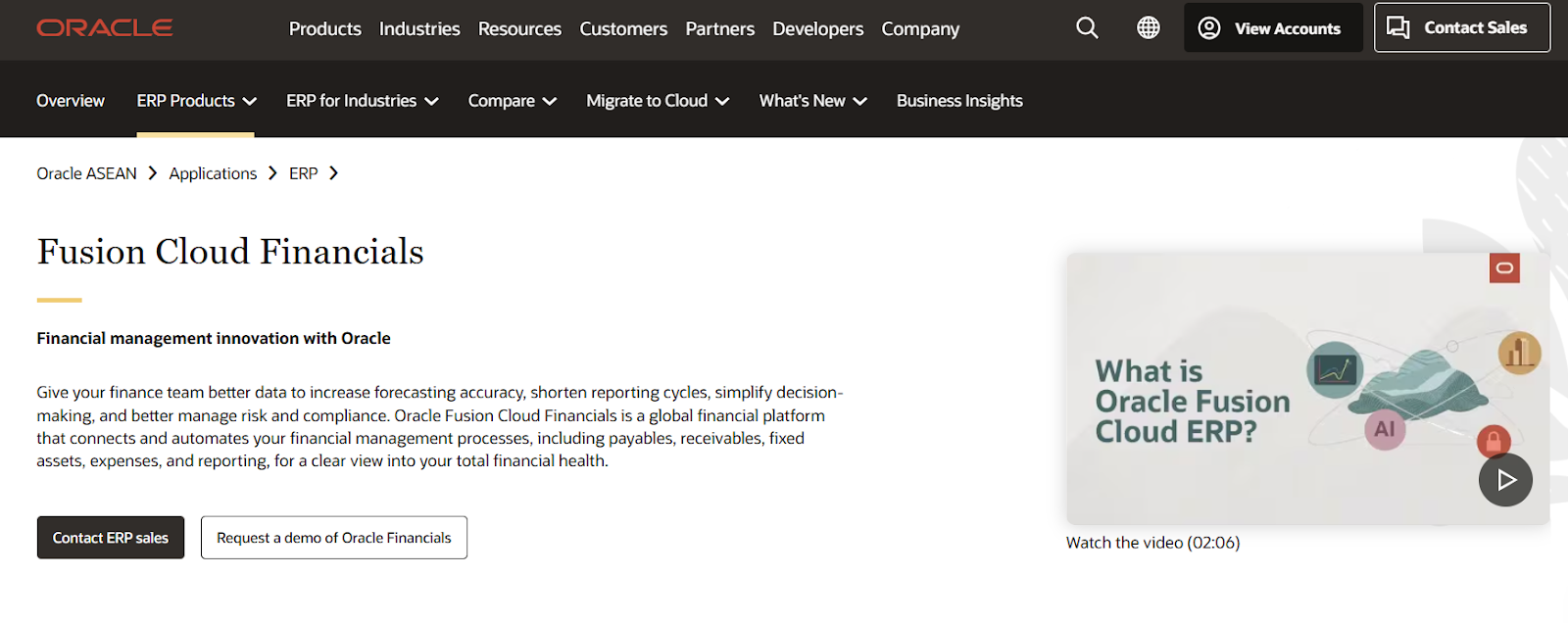 Oracle Fusion Cloud Financials