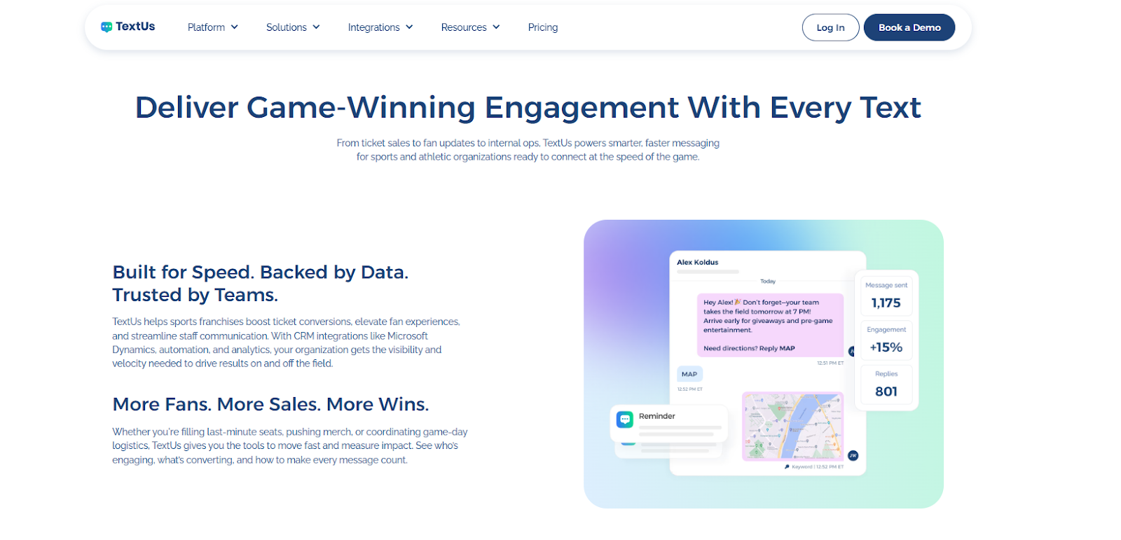 TextUs brings game-winning engagement