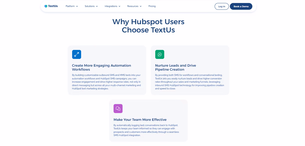 HubSpot TextUs integration