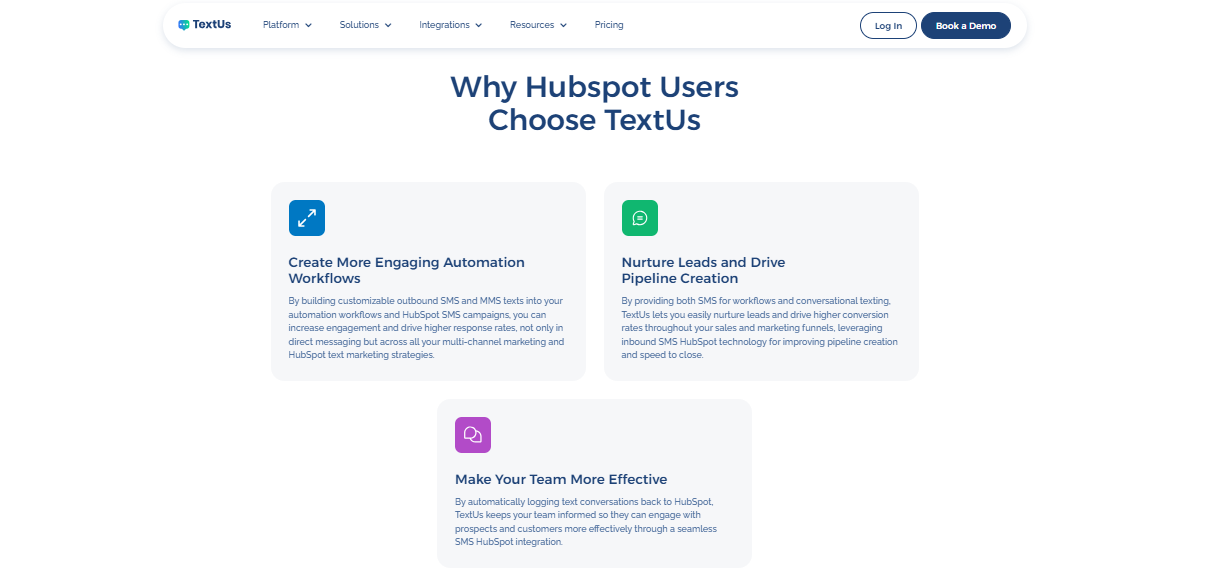 HubSpot TextUs integration