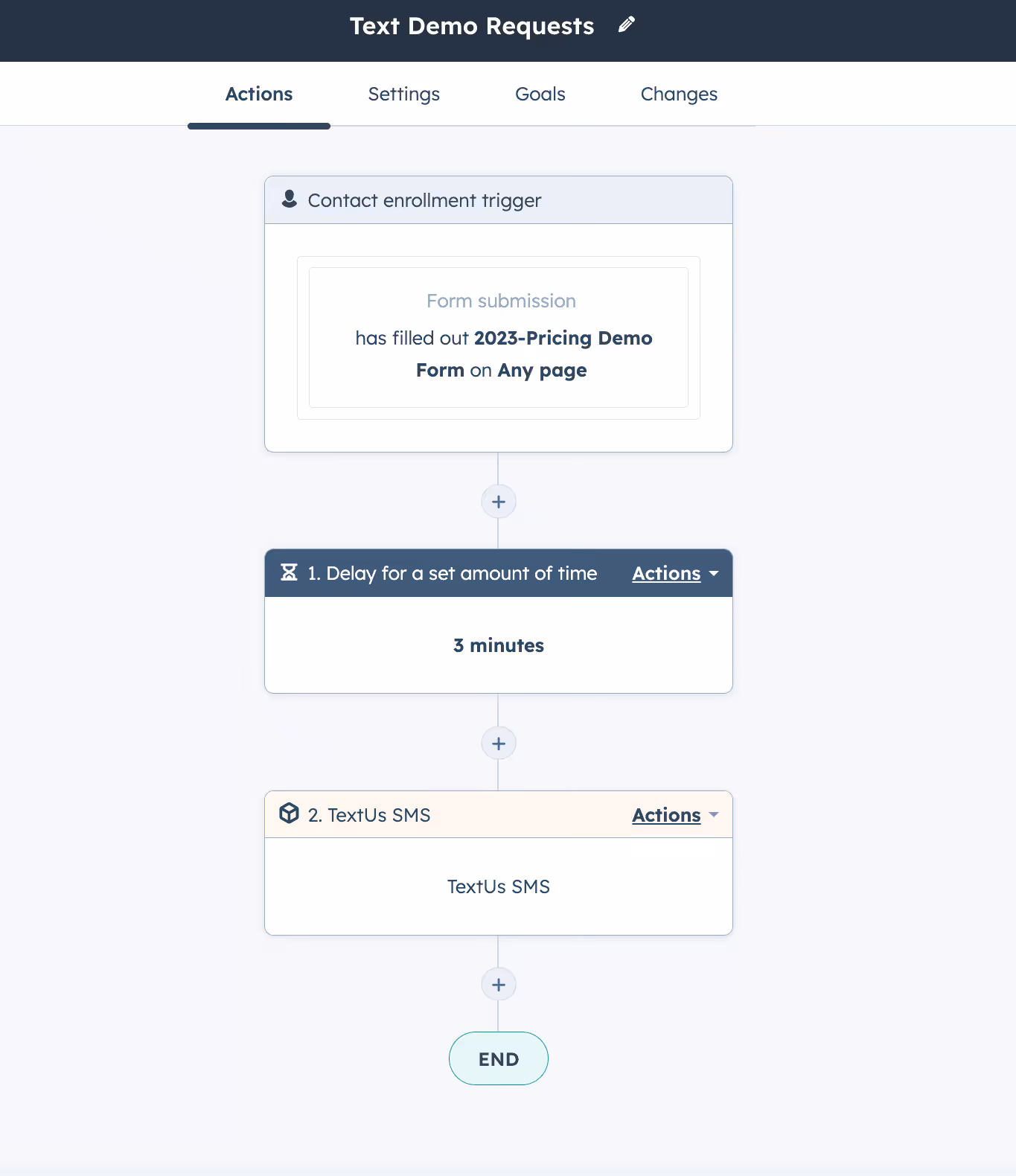 How to send texts after demo requests