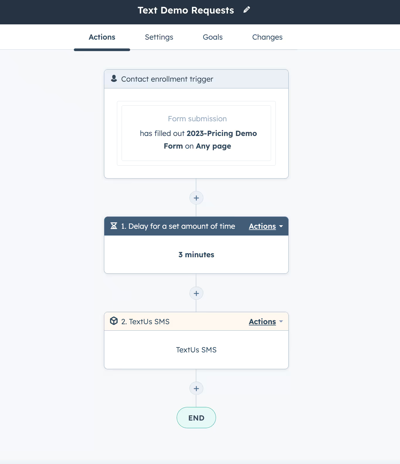 How to send texts after demo requests