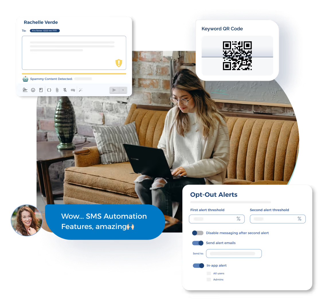 TextUs's spam content detection