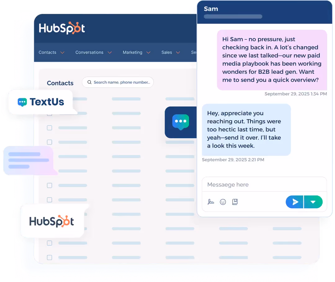 TextUs Integration With HubSpot