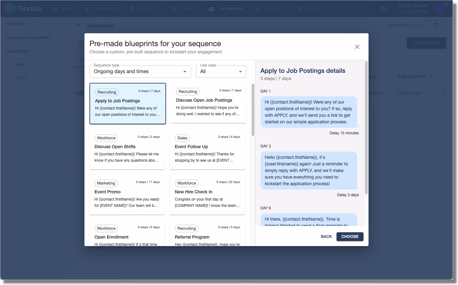 Automated drip campaigns