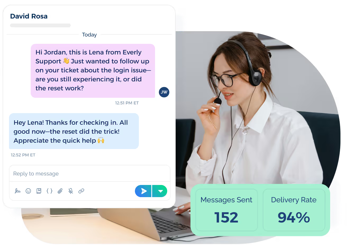 Two-way SMS messaging