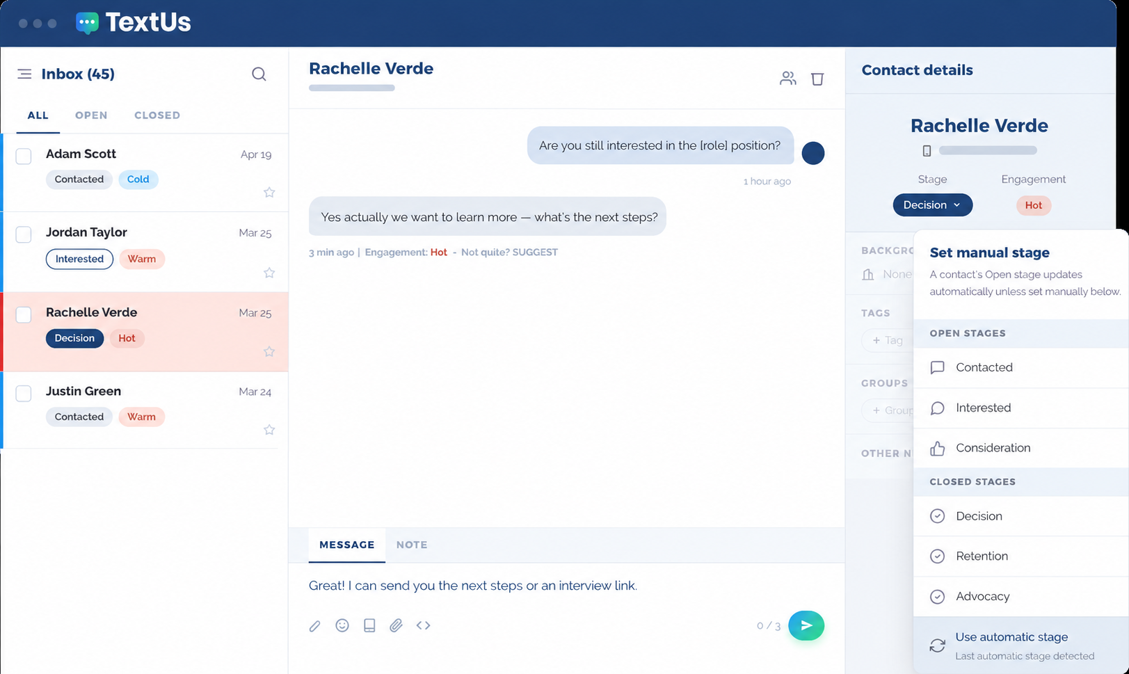 Recruiter Attention on Engaged Candidates
