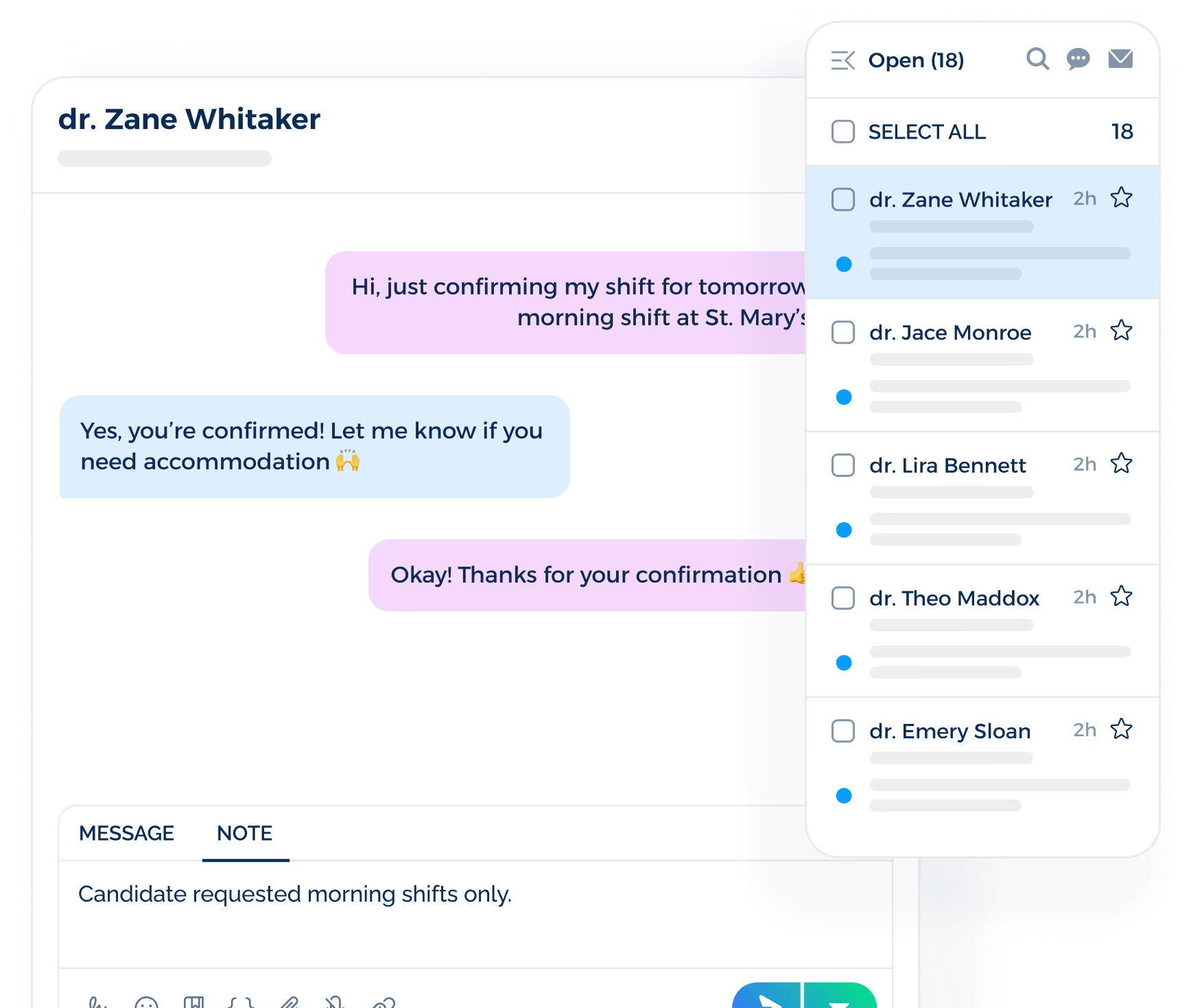 Responsive Candidate Communication