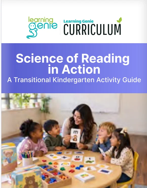 Science of Reading in Action, a Transitional Kindergarten activity guide cover