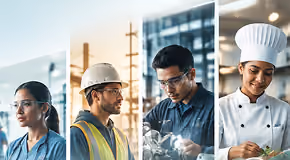 Professionals in technical, construction and culinary careers