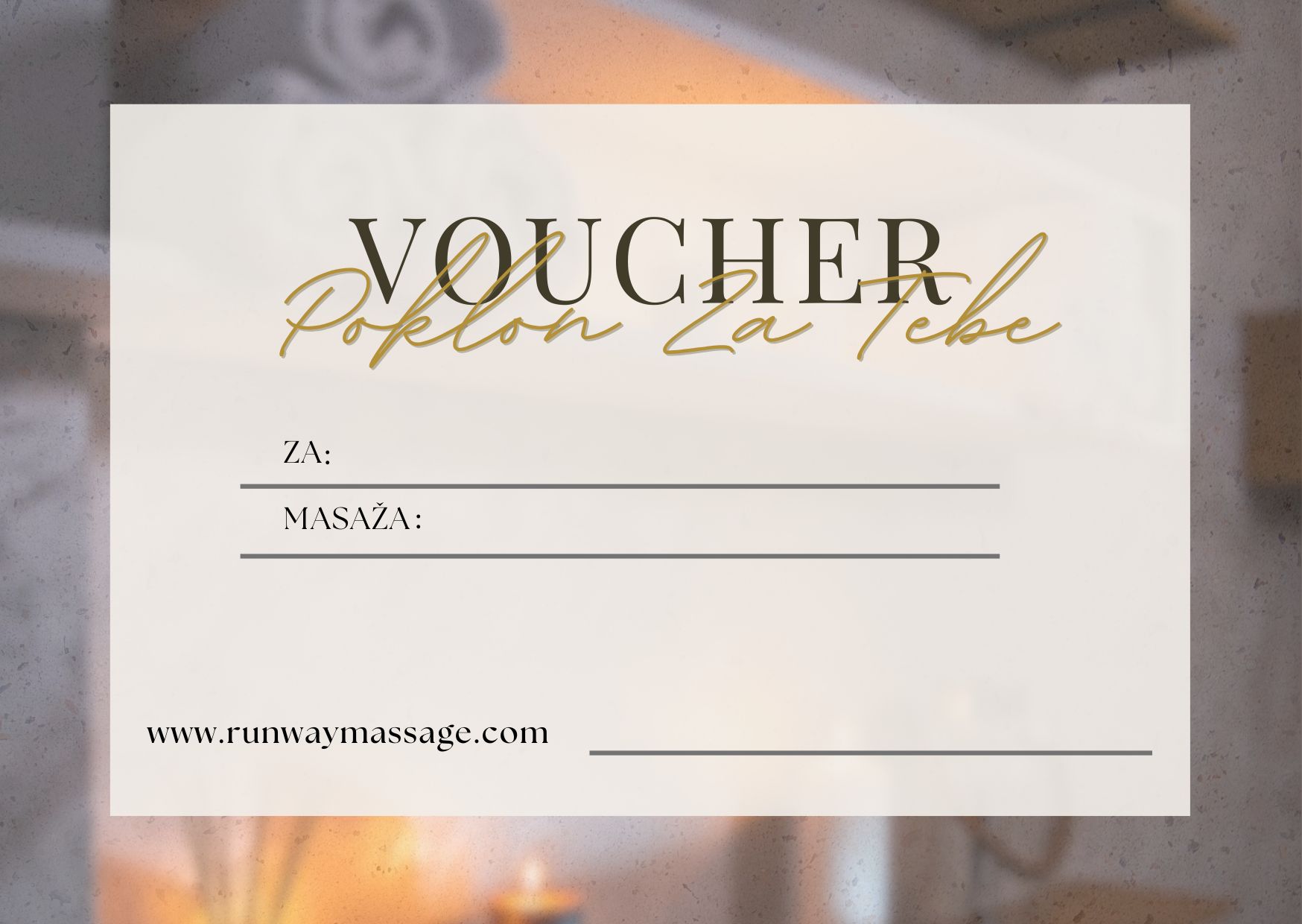 Savršen Poklon Koji Uvek Oduševi: Darujte Opuštanje uz Vaučer iz Runway Massage Studija!