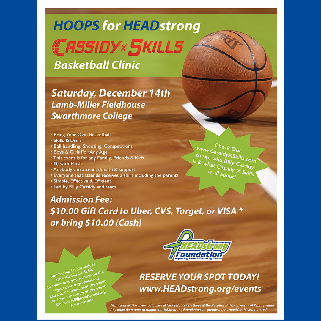 Hoops for HEADstrong Holiday Basketball Clinic
