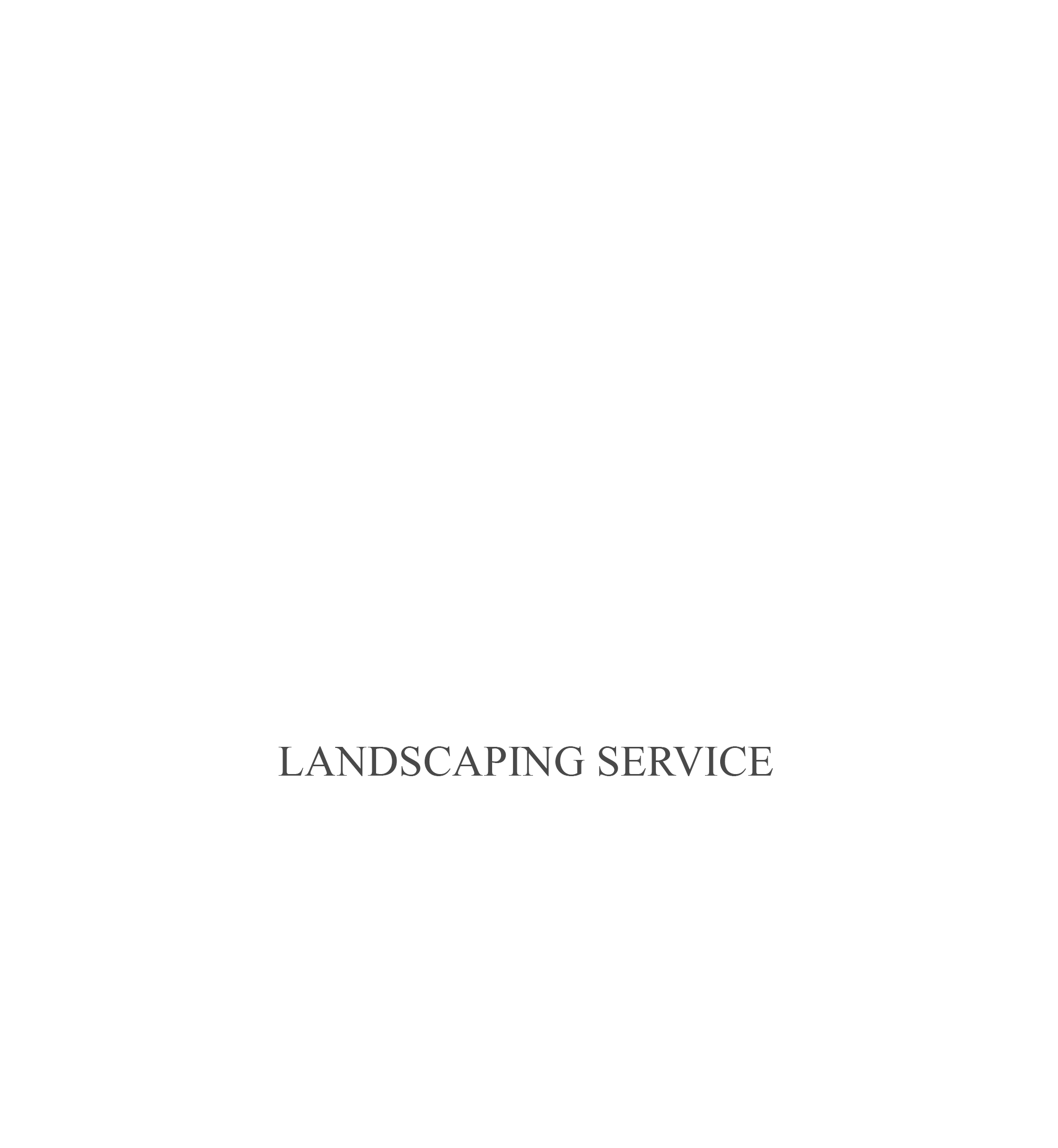 White Complete Landscaping Service Logo