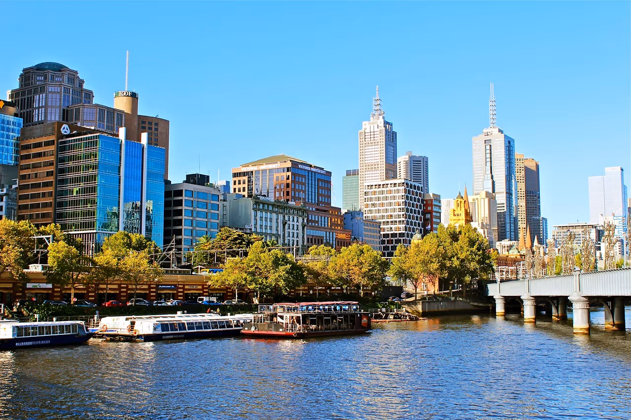 landscape shot of melbourne city